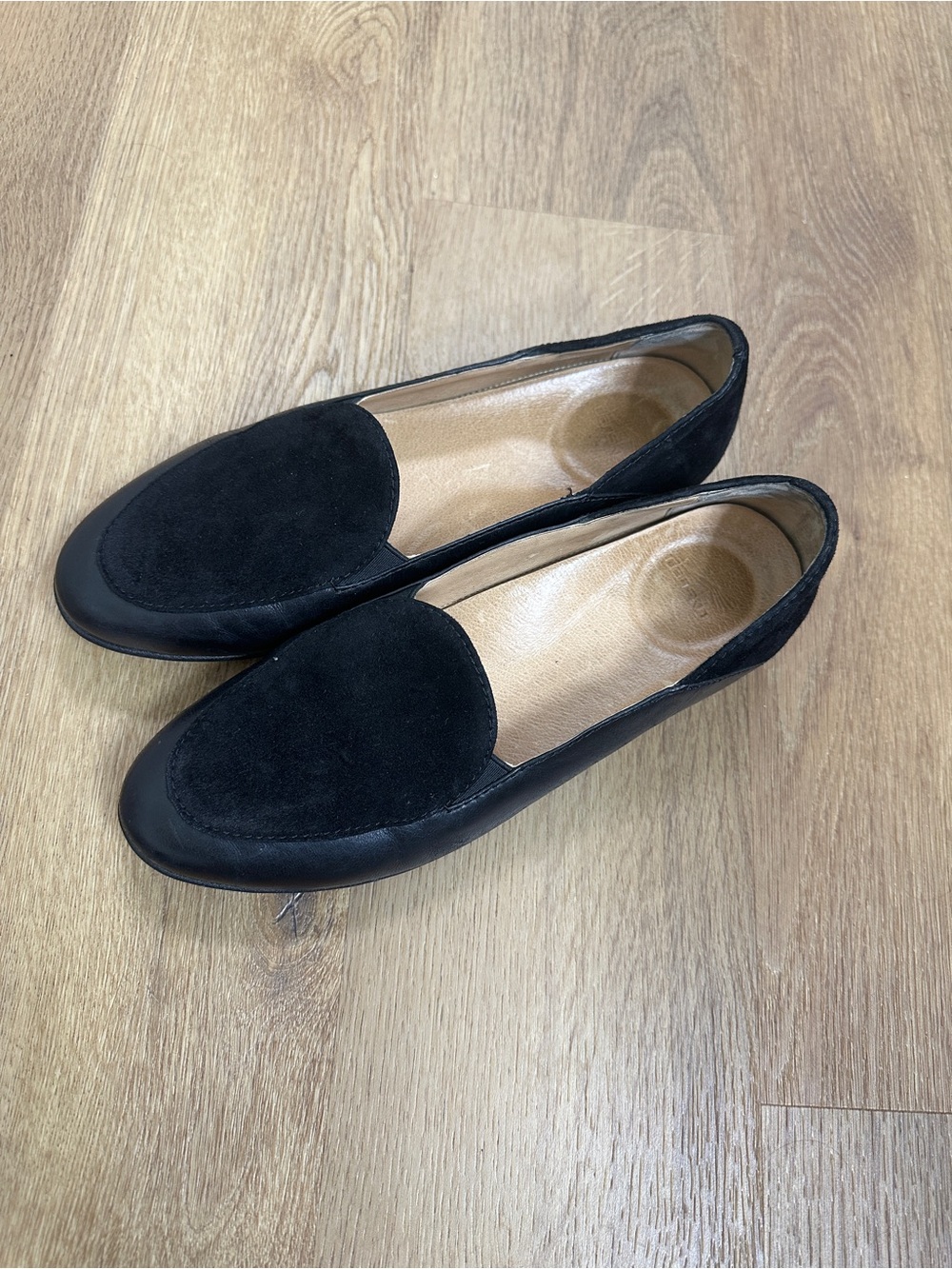 Dansko Black Leather Suede Loafers Women’s 6.5-7 EU 37 Slip On Comfort